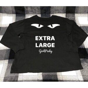 vs PINK campus tee in HALLOWEEN CAT EYE LOGO GLOWS IN THE DARK in EXTRA LARGE